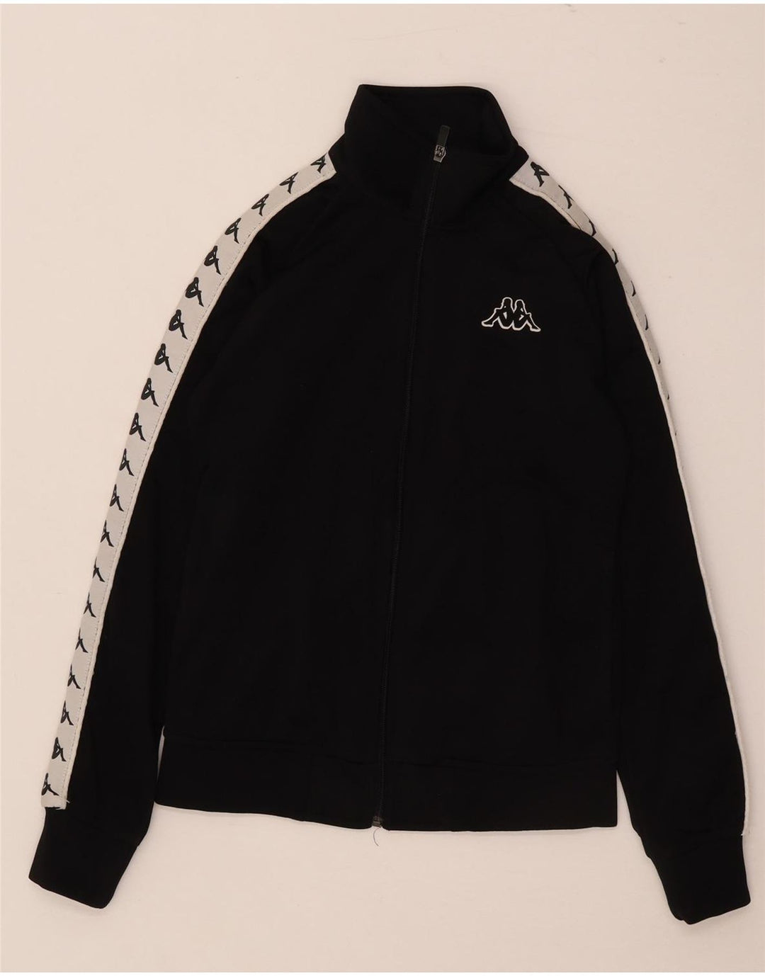 Kappa Grafisk træningsdragt topjakke til kvinder UK 10 Small Black Colourblock