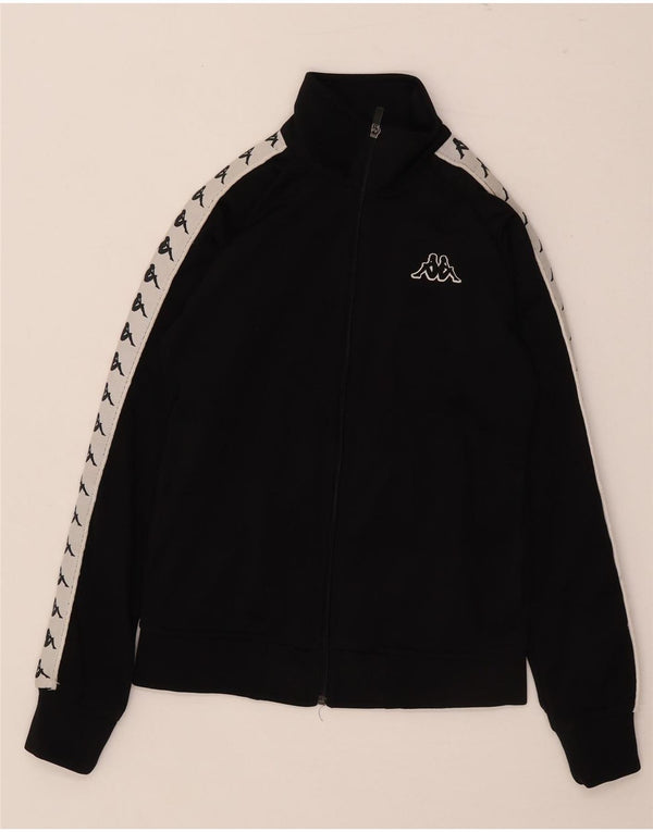 Kappa Grafisk træningsdragt topjakke til kvinder UK 10 Small Black Colourblock