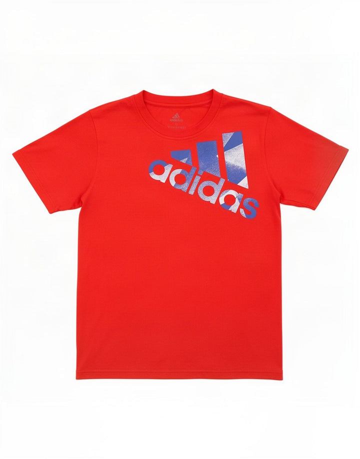 Adidas Grafisk T-shirt top til mænd, lille rød polyester