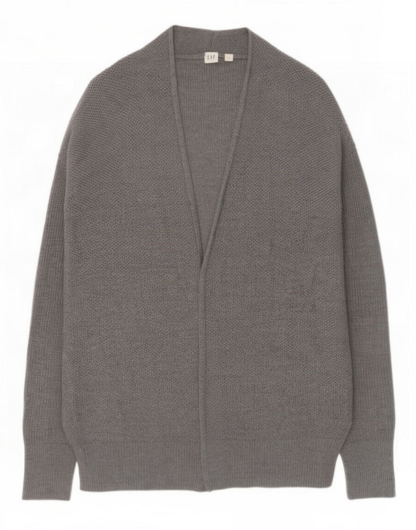 Gap Womens Oversized Longline Open Cardigan Sweater UK 16 Large Grå Nylon