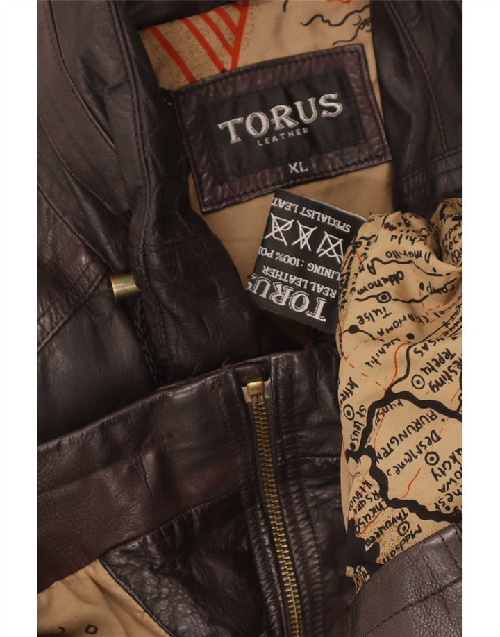 Torus Herre Læderjakke UK 42XL Brun