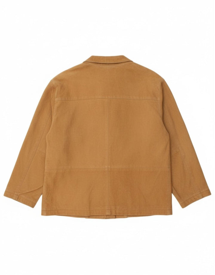 Simonetta Dame Ruskindsjakke UK 16 Large Beige Læder