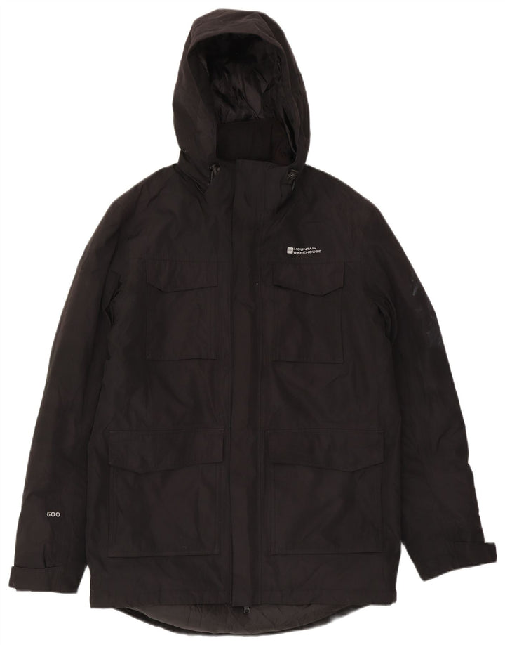 Mountain Warehouse Herre hættepolstret frakke UK 38 Medium Sort Polyester