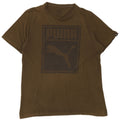 PUMA Grafisk T-shirt top til mænd Stor Khaki Bomuld