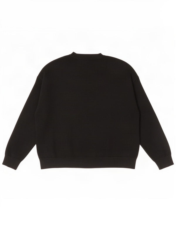 Marks & Spencer Dame grafisk rund hals sweater UK 16 Large Black