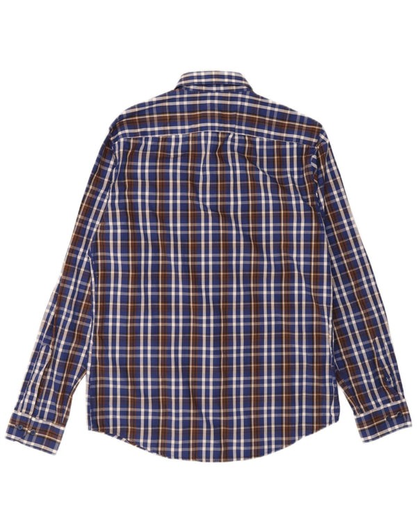 Adidas herreskjorte str. 40 Medium blå ternet bomuld