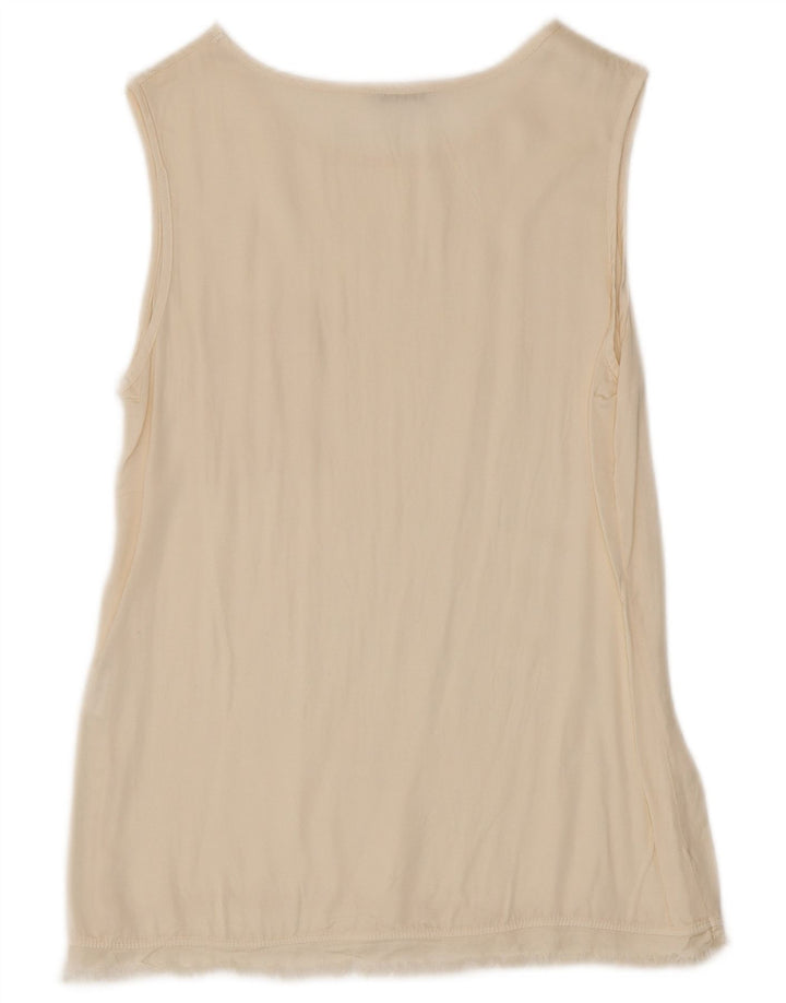 Motel Damevest Top UK 10 Small Beige Viscose