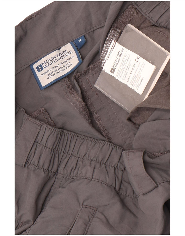 Mountain Warehouse Herre Cargo Shorts W34 Large Grå Nylon