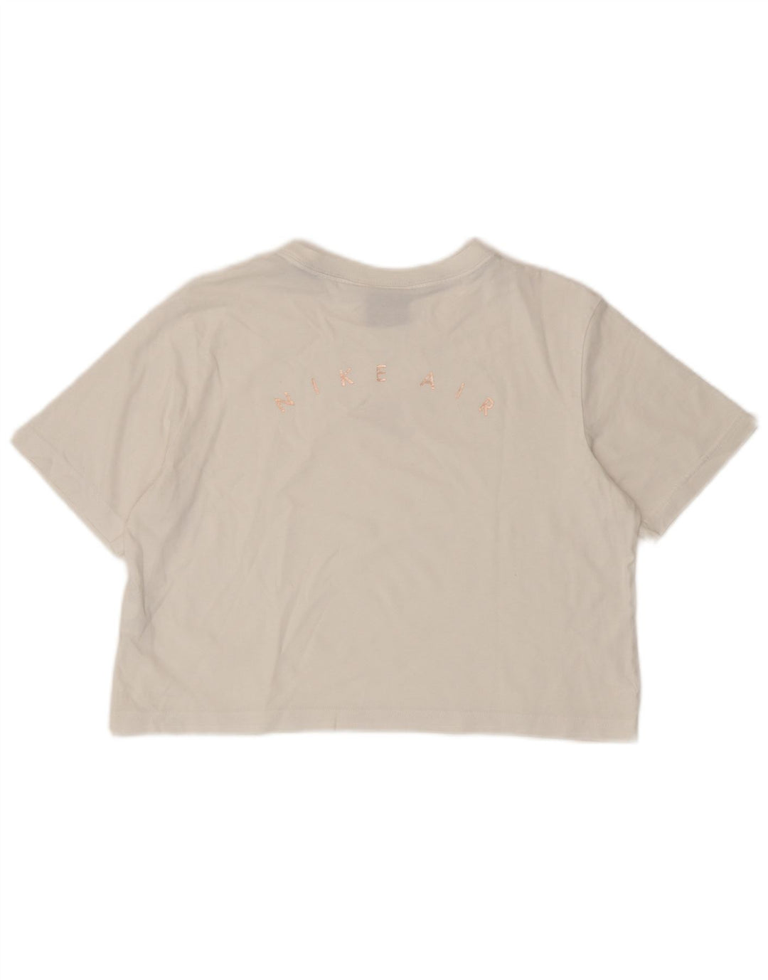 Nike Dame Crop Graphic T-Shirt Top UK 14 Medium White