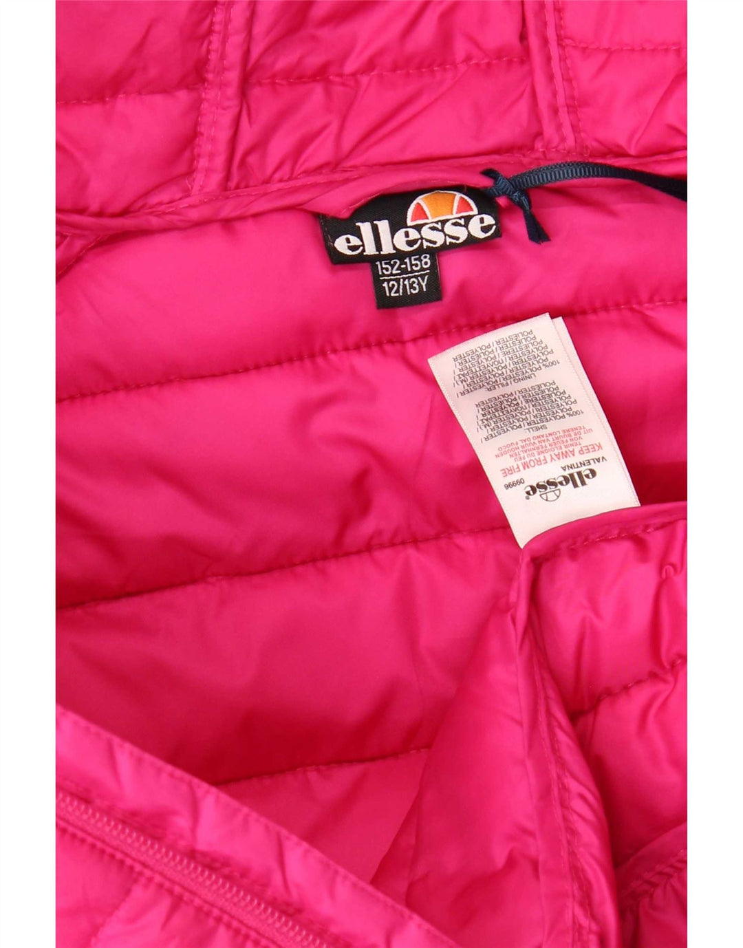 Ellesse Pige Polstret Hættejakke 12-13 År Pink Polyester