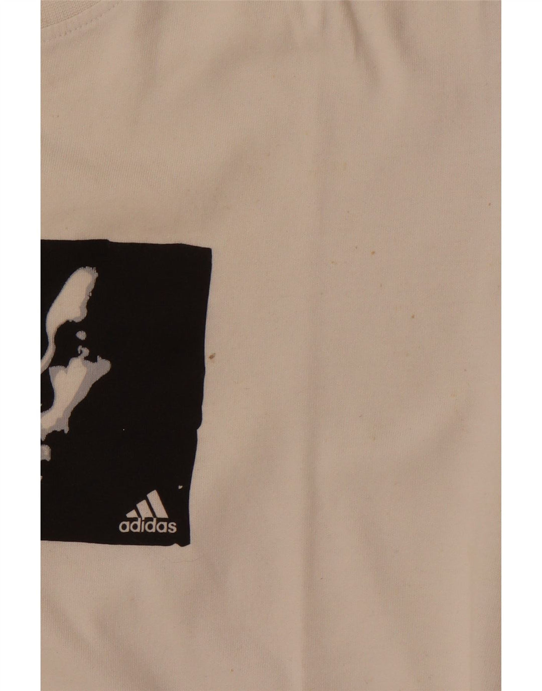 ADIDAS Grafisk T-shirt top til mænd Stor hvid bomuld