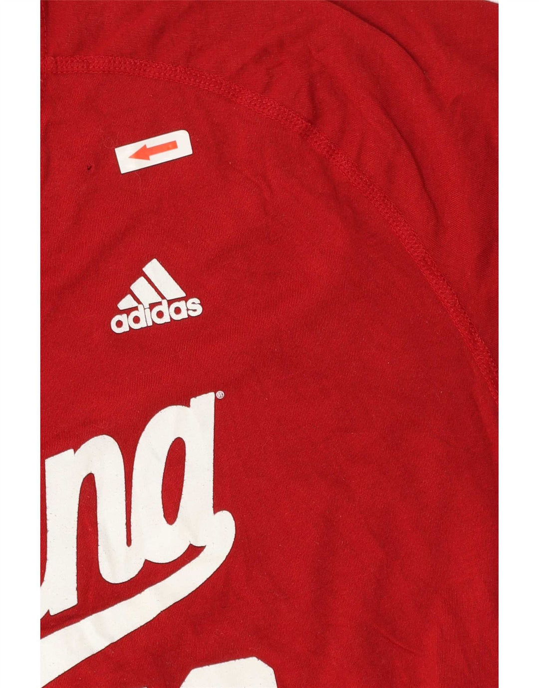 Adidas Herre Indiana Grafisk T-Shirt Top XL Rød Polyester