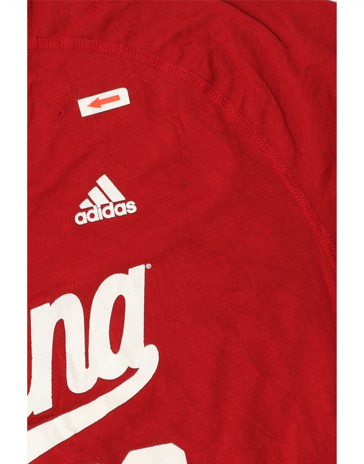 Adidas Herre Indiana Grafisk T-Shirt Top XL Rød Polyester