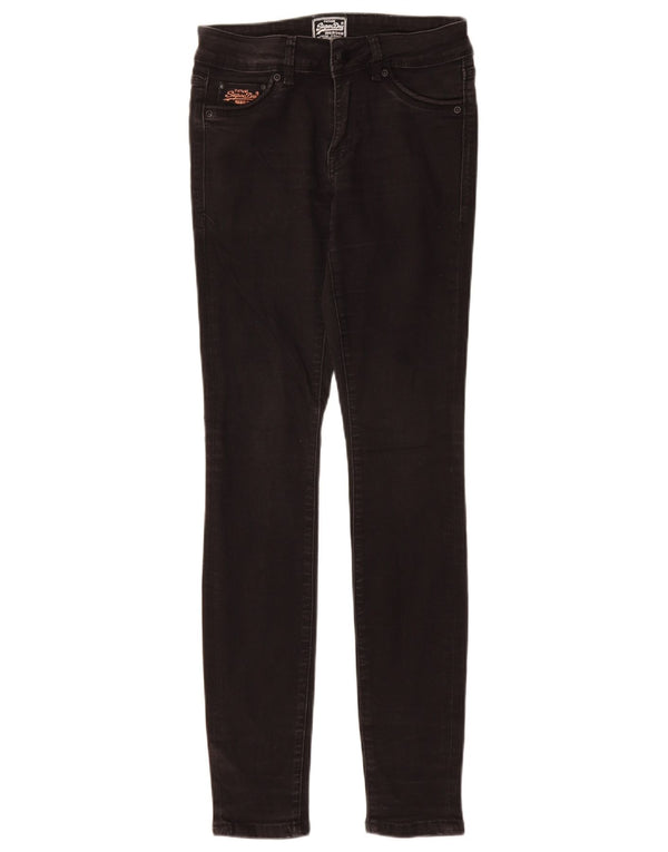 SUPERDRY Skinny Jeans til kvinder W25 L30 Sort bomuld