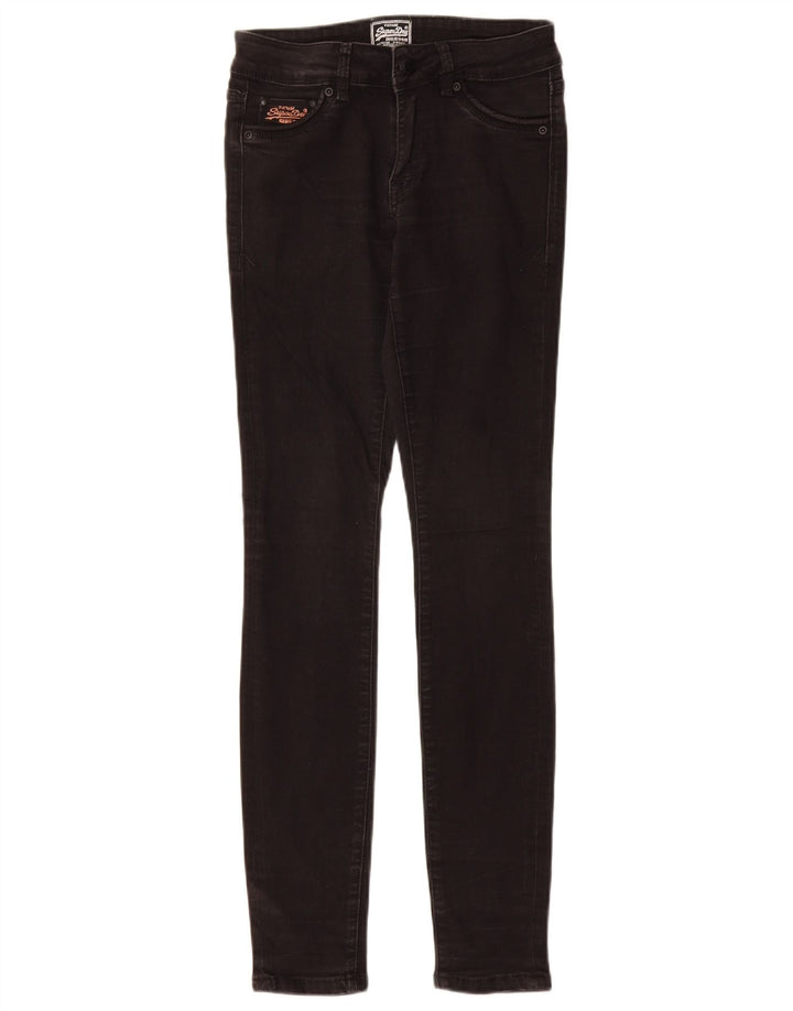 SUPERDRY Skinny Jeans til kvinder W25 L30 Sort bomuld
