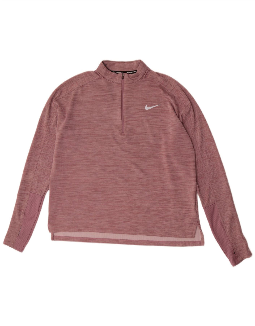 Nike Dame Dri Fit Running Pullover Træningsdragt Top UK 16 Large Pink Flecked