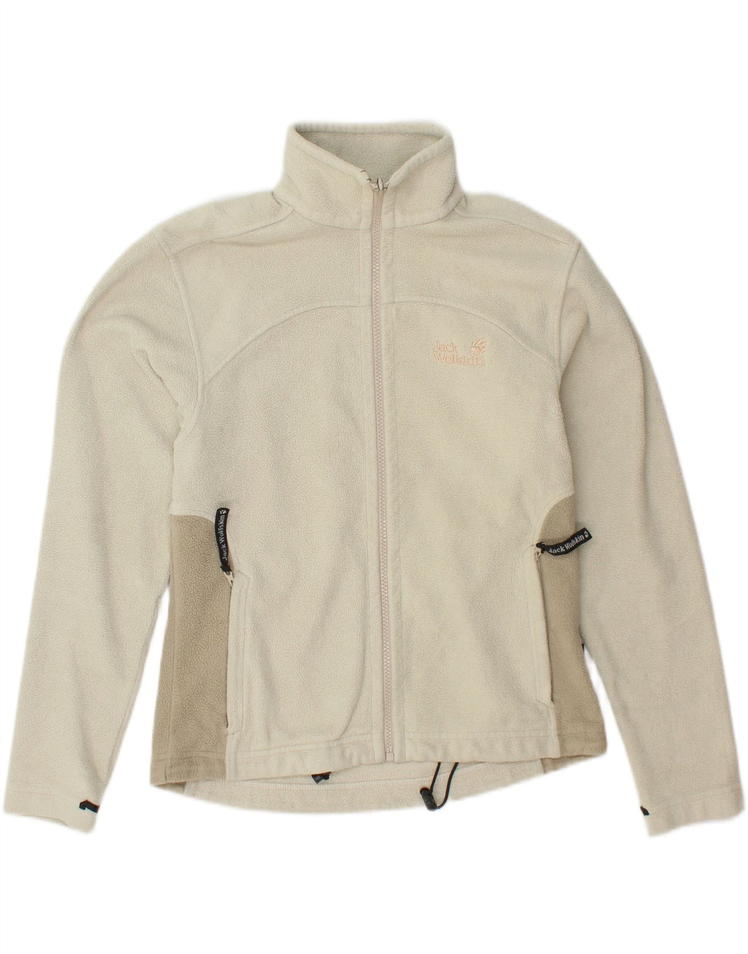 JACK WOLFSKIN Womens Fleece Jacket UK 10 Small  Grey Colourblock Polyester