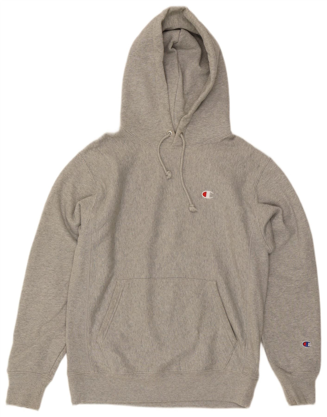 Champion Herre Reverse Weave Hoodie Jumper Medium Grey Flecked Bomuld