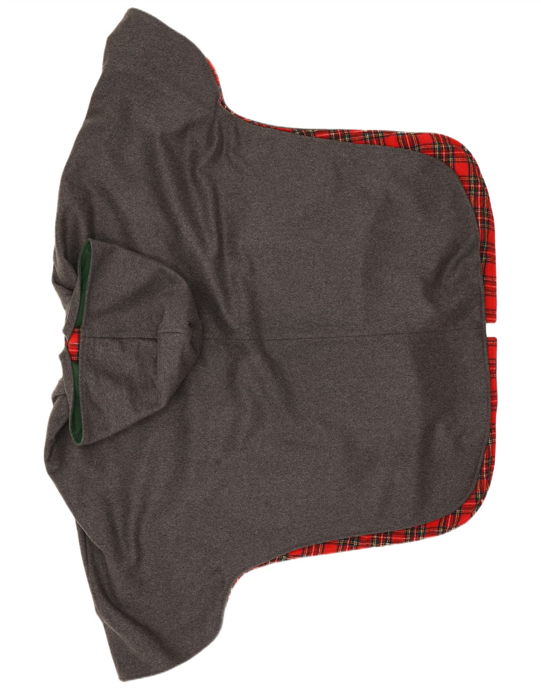 Vintage Poncho-jakke med hætte til kvinder One Size Grå