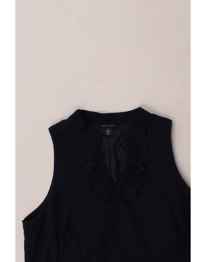 TOMMY HILFIGER Womens Sleeveless Basic Dress US 10 Large Navy Blue Spotted Vintage Tommy Hilfiger and Second-Hand Tommy Hilfiger from Messina Hembry 