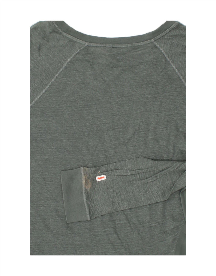 TOMMY HILFIGER Womens Top Long Sleeve UK 10 Small Grey Polyester Vintage Tommy Hilfiger and Second-Hand Tommy Hilfiger from Messina Hembry 