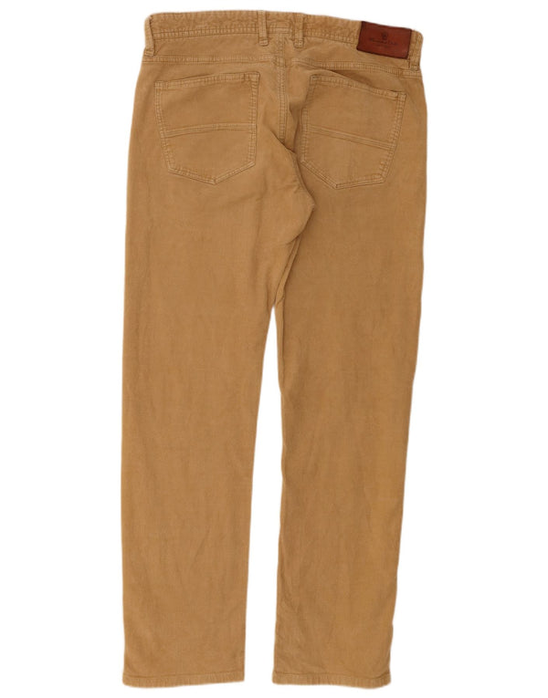 Massimo Dutti Herre Lige fløjlsbukser EU 42 Large W32 L29 Beige
