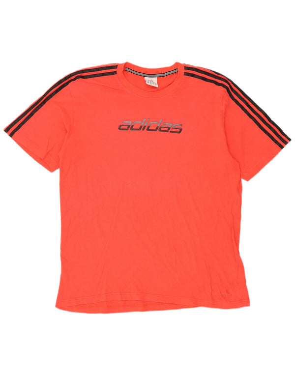 Adidas Grafisk T-Shirt Top til mænd XL Rød Bomuld