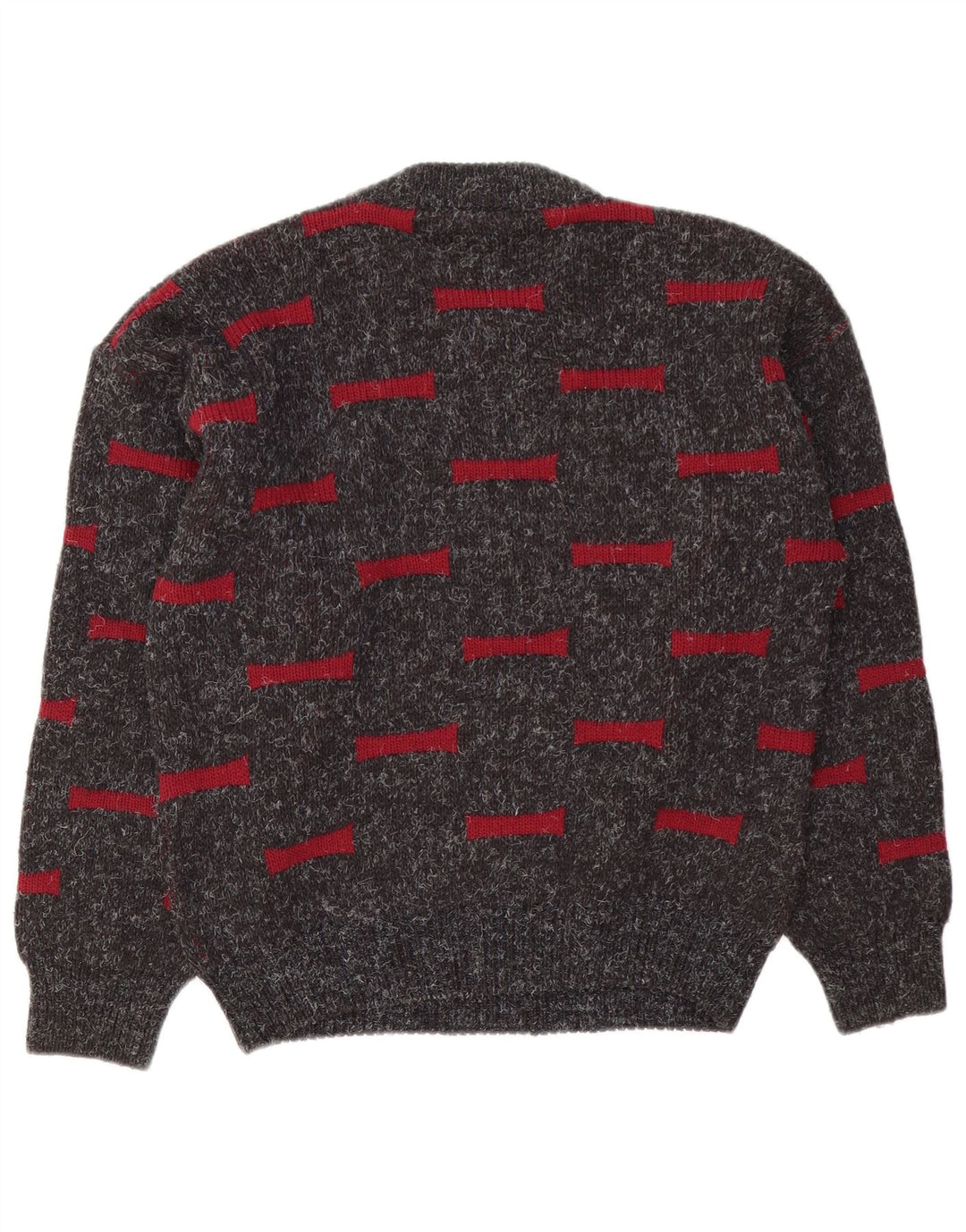 Ciao herre rund hals sweater mellemgrå geometrisk