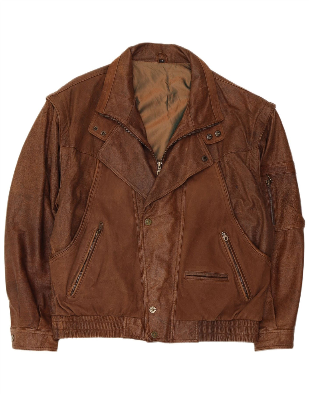 Trapper Herre Læderjakke UK 42 XL Brun