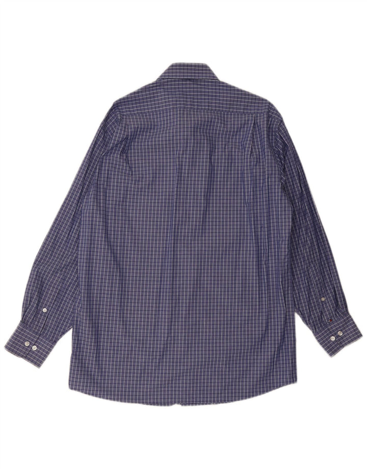 Tommy Hilfiger Herre Regular Fit Skjorte Størrelse 15/15 1/2 Medium Blue Check