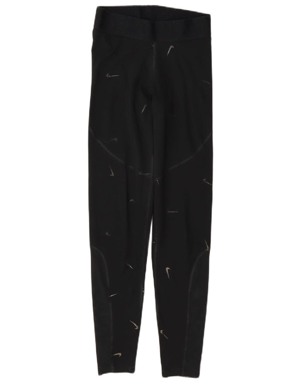 Nike Grafiske Leggings til kvinder UK 10 Lille sort polyester