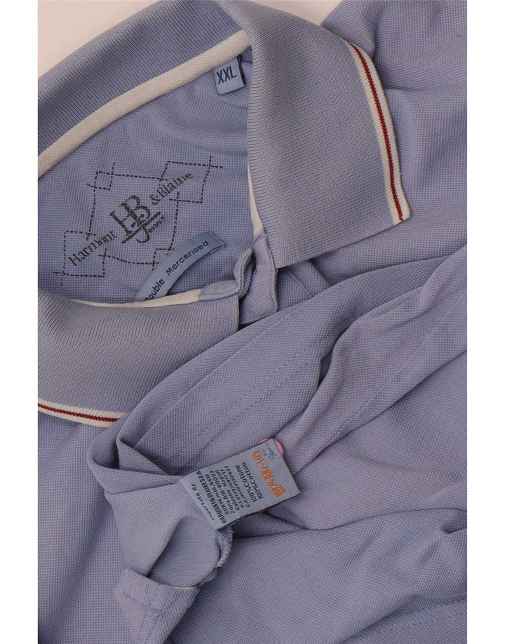 Harmont & Blaine herre poloshirt 2XL blå bomuld