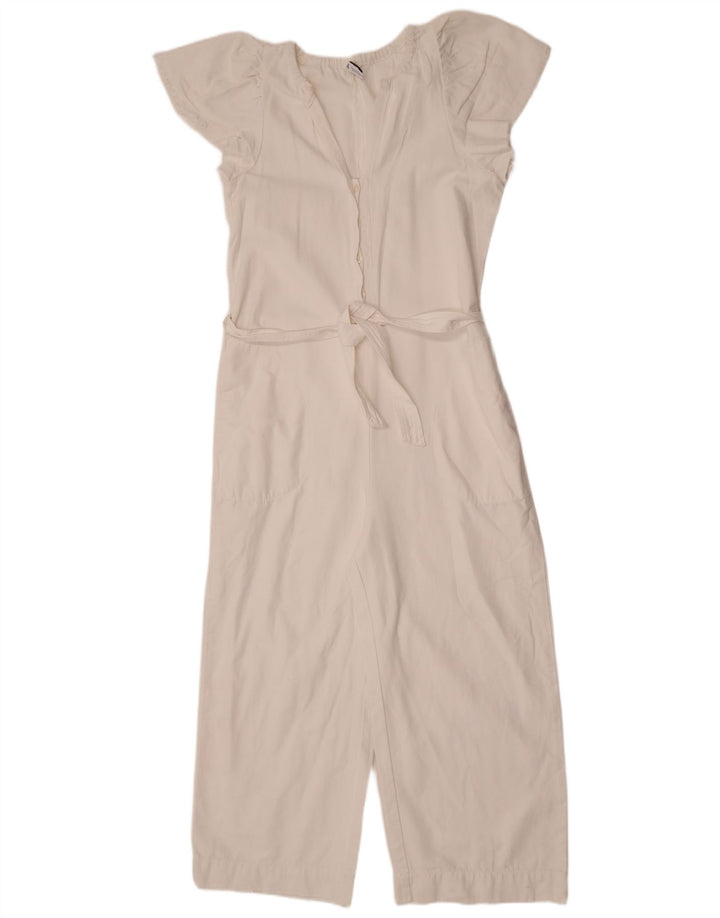 Zara Jumpsuit UK 12 Medium White Bomuld