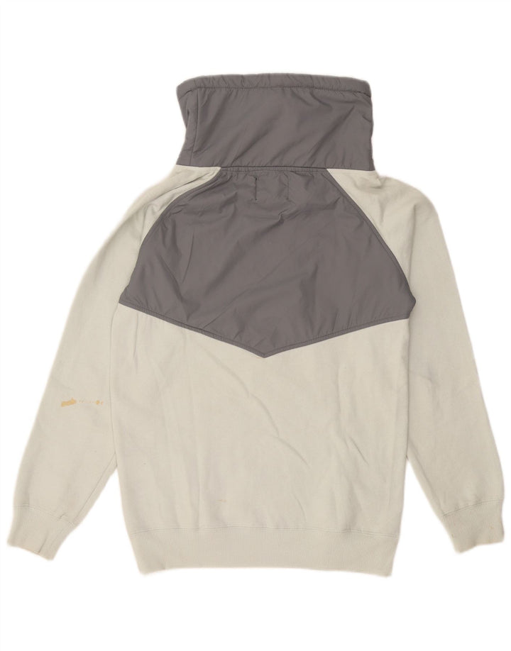 VANS Dame Sweatshirt Jumper UK 10 Small White Colourblock Bomuld