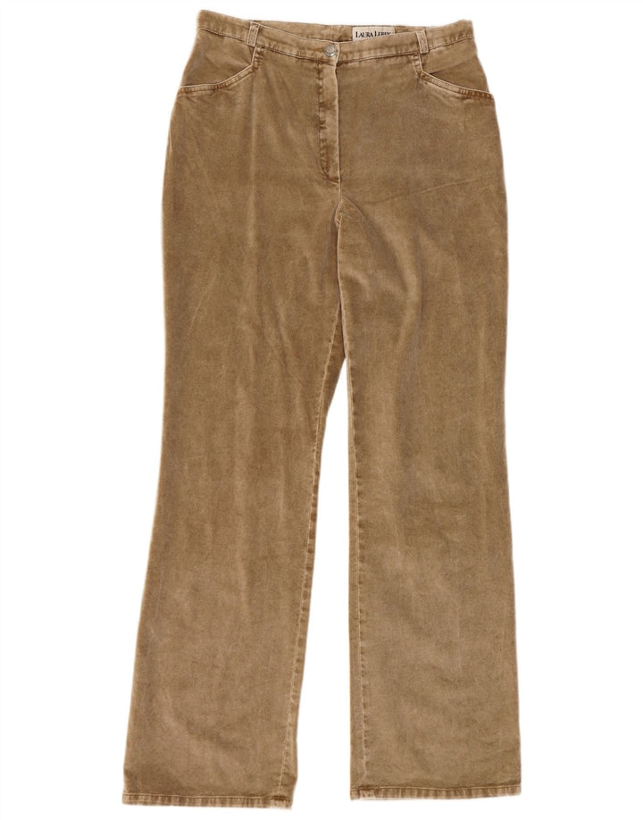LAURA LEBEK Dame Bootcut Casual Bukser UK 16 Large W32 L32 Brun