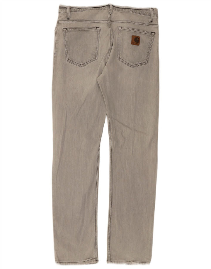 Carhartt Straight Jeans til mænd W34 L34 Grå bomuld