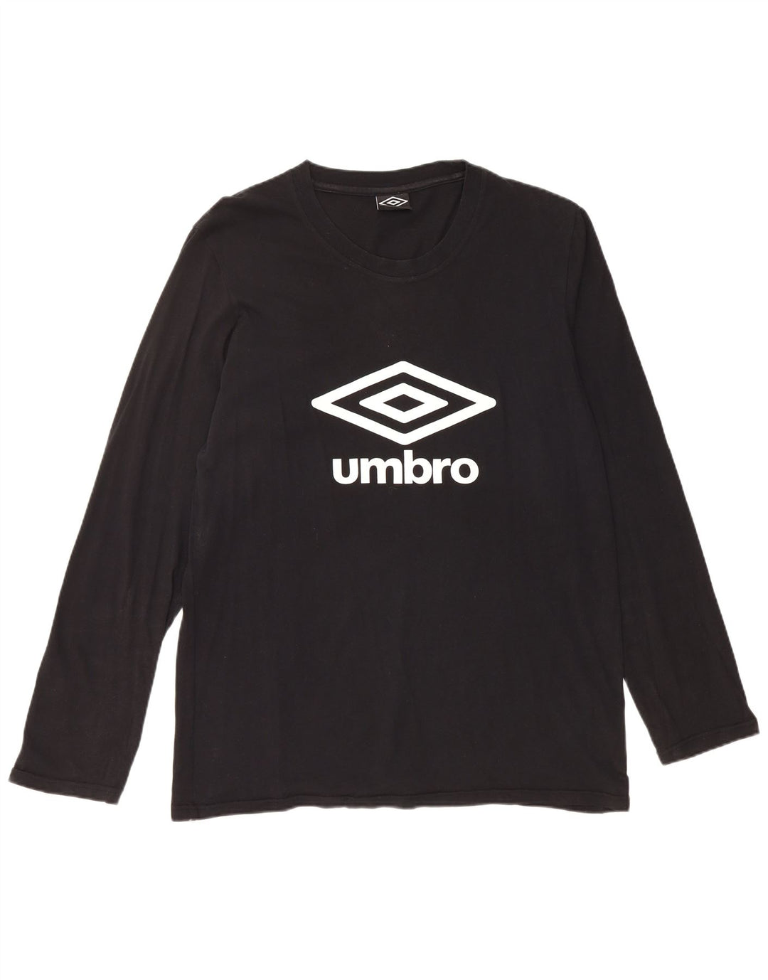UMBRO Mens Graphic Top Long Sleeve 2XL Black Cotton