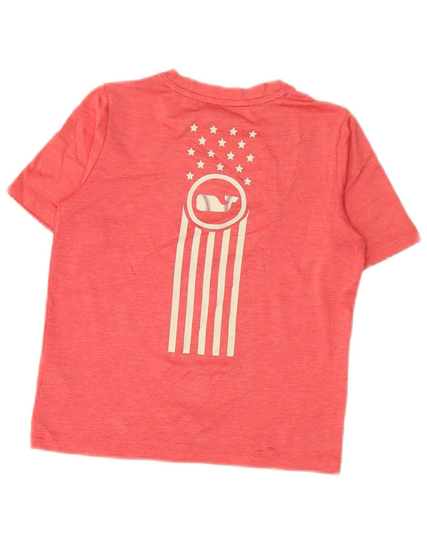 VINEYARD VINES Drenge Performance Grafisk T-Shirt Top 4-5 år Pink