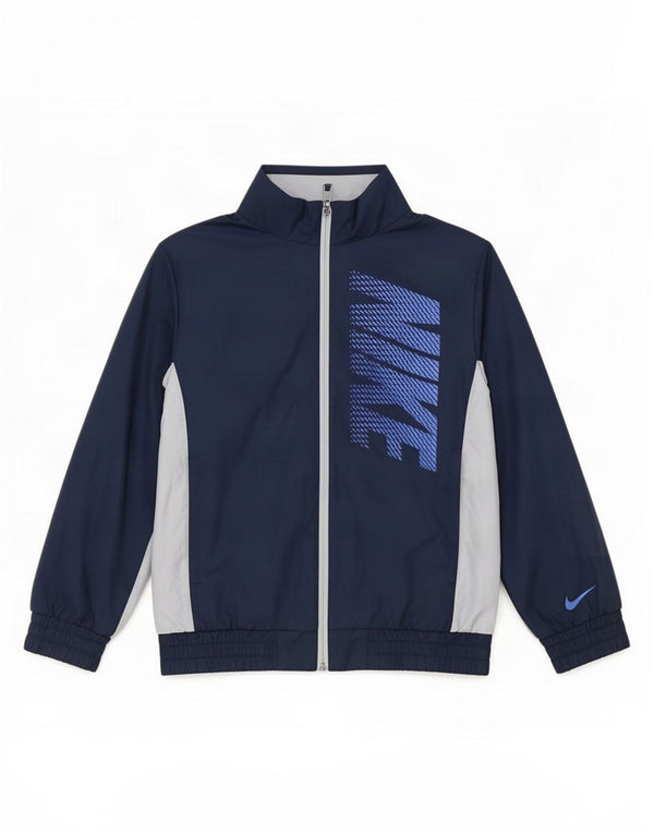 Nike træningsdragt topjakke til drenge 10-11 år Medium Navy Blue Colourblock