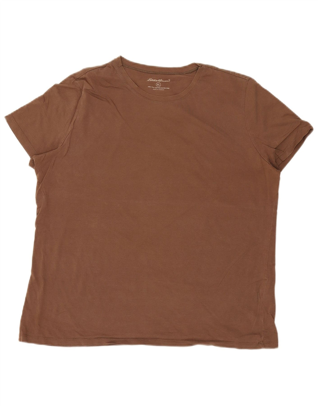 EDDIE BAUER Herre T-Shirt Top XL Brun Bomuld