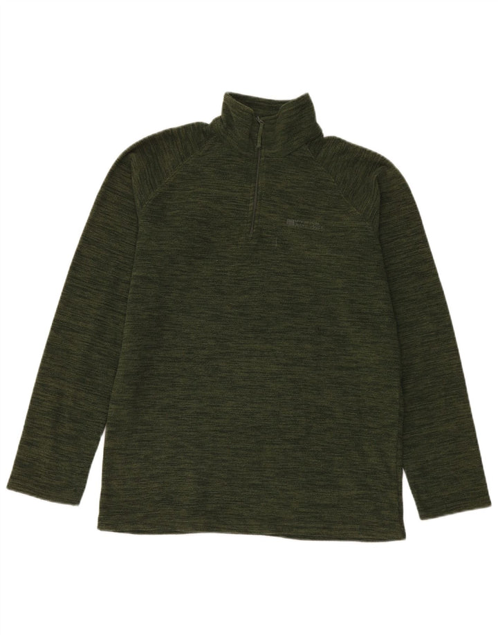 Mountain Warehouse Herre Zip Neck Fleece Jumper Lille Grøn Flecked