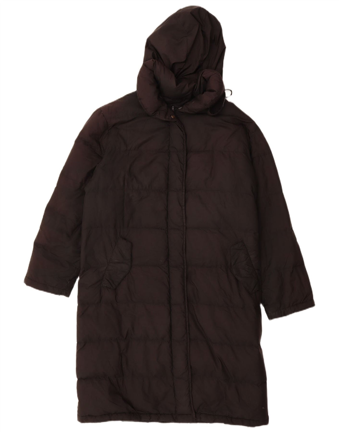 CIESSE PIUMINI Polstret frakke med hætte til kvinder IT 42 Medium Black Polyester
