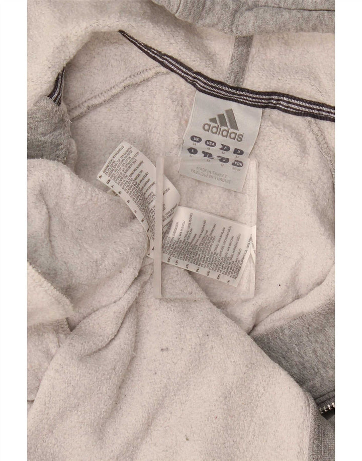 Adidas hættetrøje med lynlås til mænd Medium Grey Flecked Bomuld