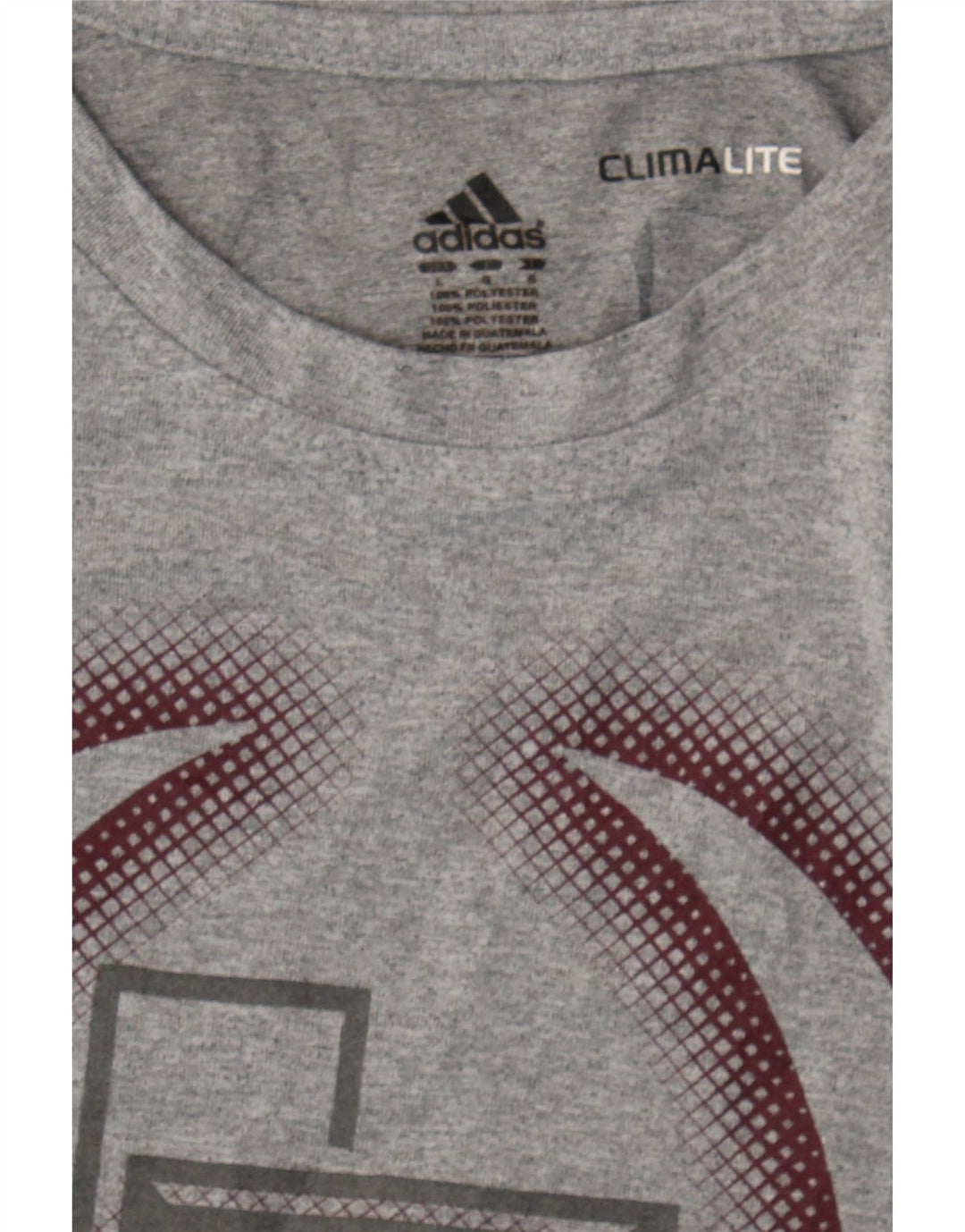 ADIDAS Mens Climalite Graphic T-Shirt Top Large Grey Polyester Vintage Adidas and Second-Hand Adidas from Messina Hembry 