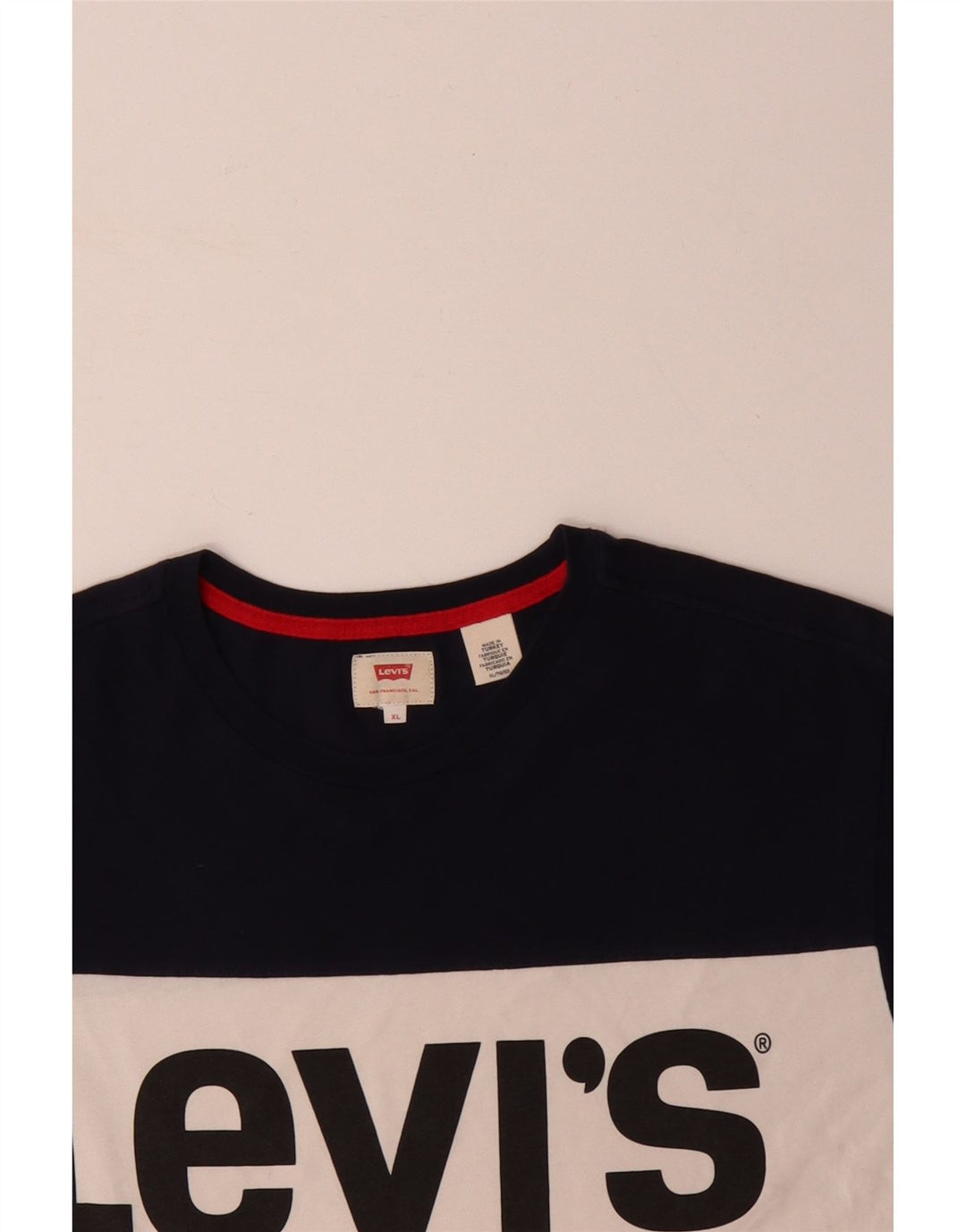 LEVI'S Herre grafisk T-shirt Top XL Flerfarvet Colourblock Bomuld