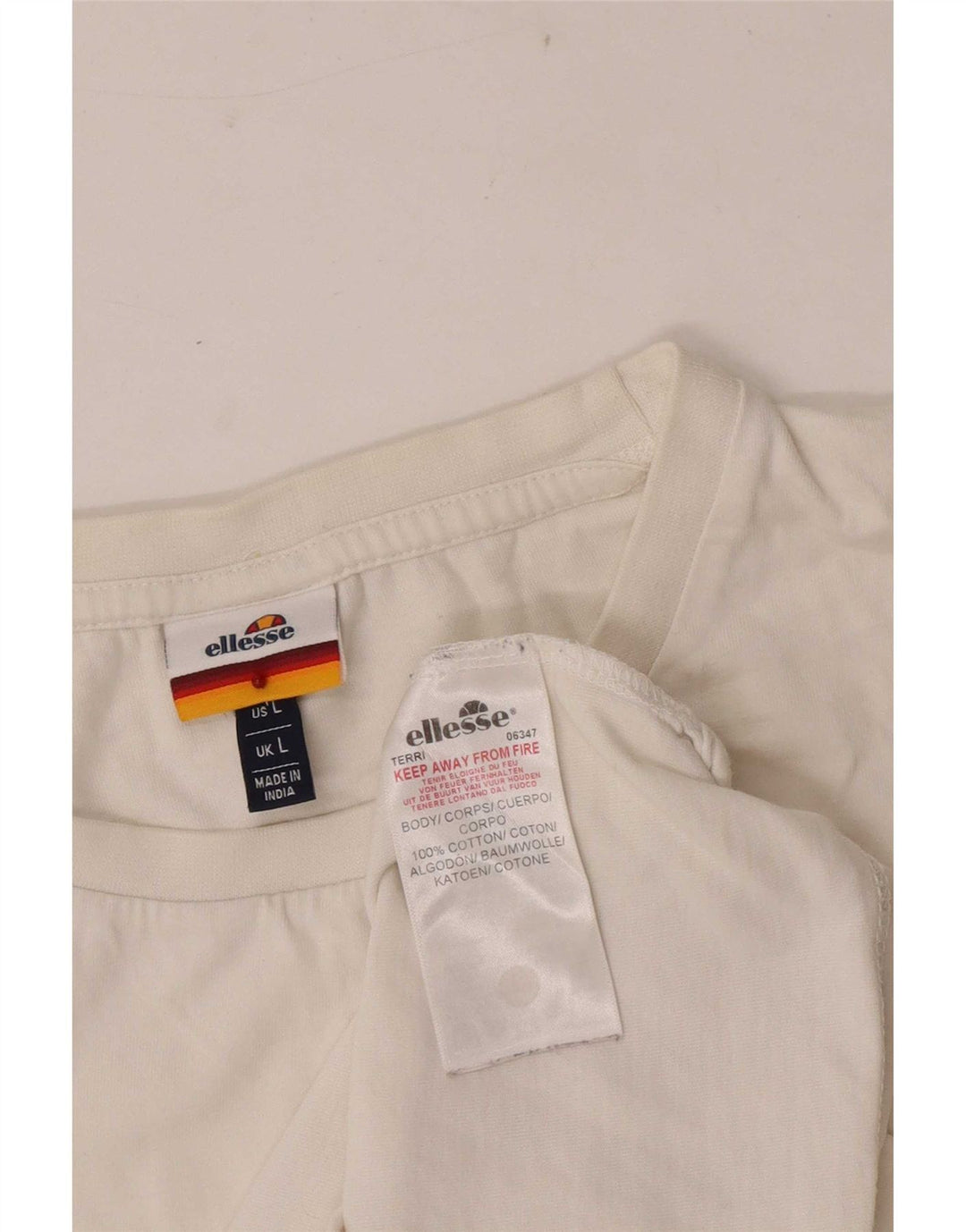 Ellesse Herre Grafisk Vest Top Stor Hvid Bomuld