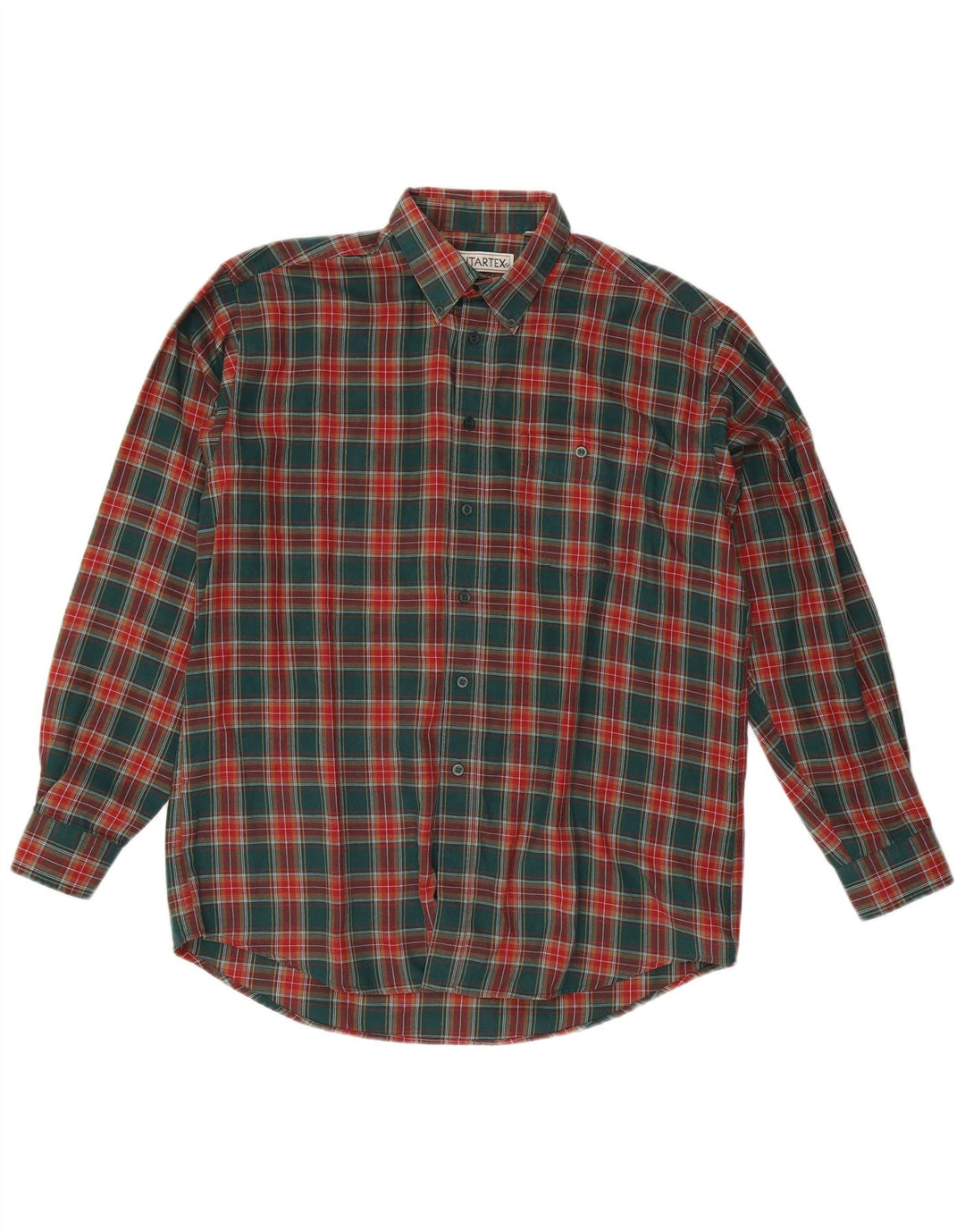 Antartex herre flannelskjorte str. 16 1/2 Large grøn ternet polyester