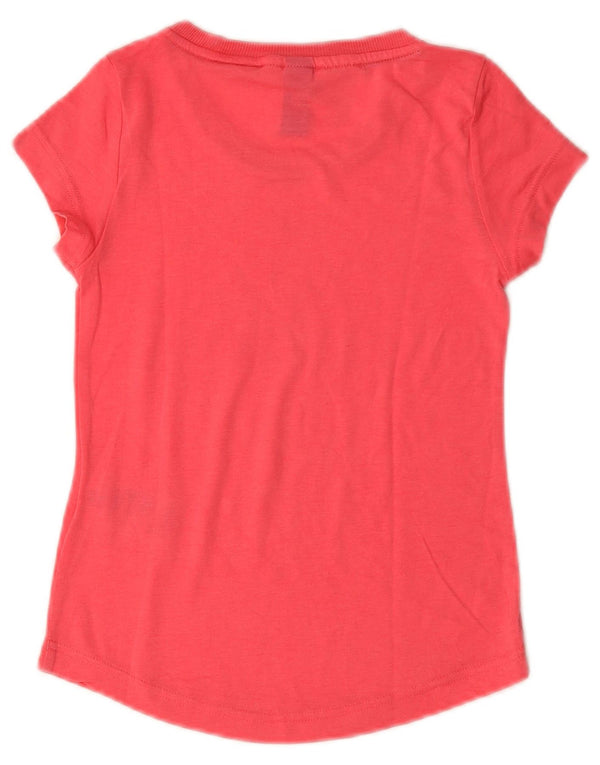 ADIDAS Piger Grafisk T-Shirt Top 7-8 År Pink Bomuld