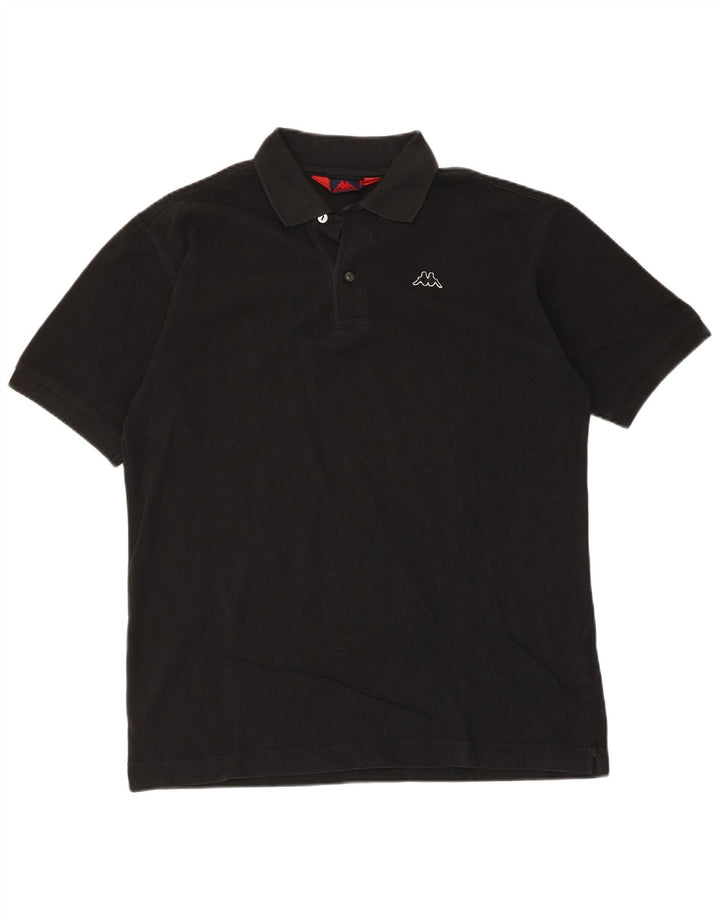 Kappa herre poloshirt Medium sort bomuld
