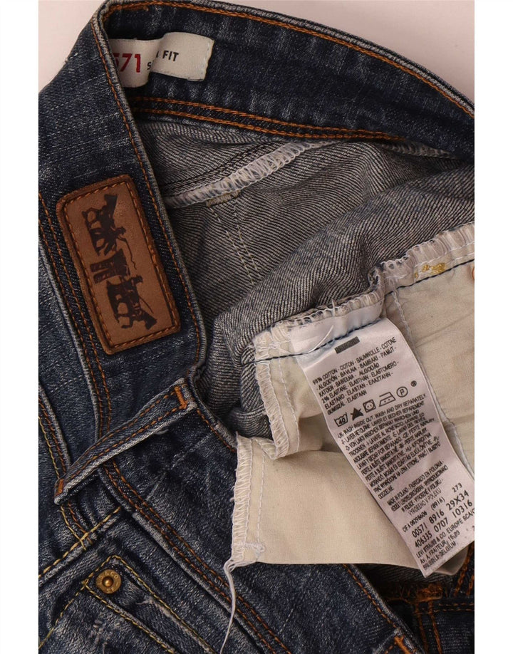 Levi's Dame 571 Slim Jeans W29 L34 Blå Bomuld